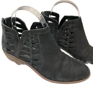 Vince Camuto Black Booties Peera Cutout Suede Boots